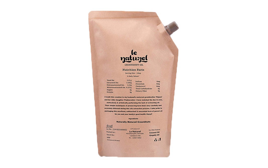 Le Naturel Groundnut Oil    Pack  1 litre